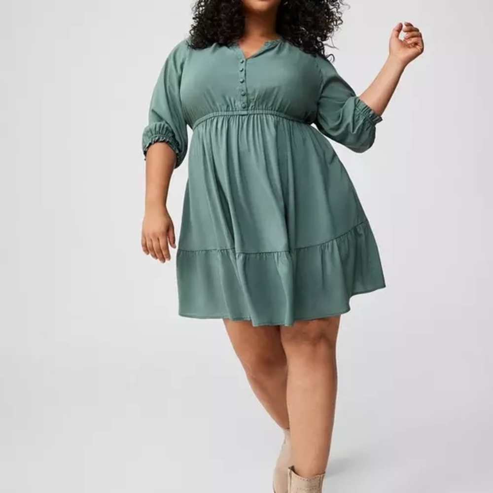 Torrid Mini Challis Shirt Dress (Size 2)